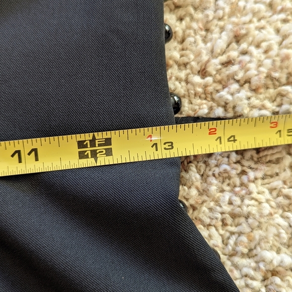 Whistles London Black 40s Style Puffed Sleeve Midi Dress Sweetheart Neckline - Picture 10 of 12